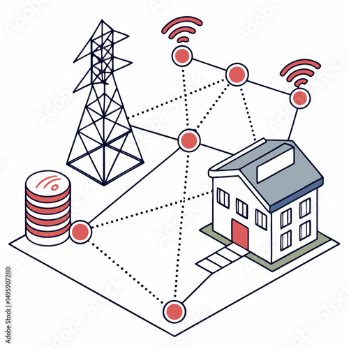 Smart home network connected energy grid wireless technology