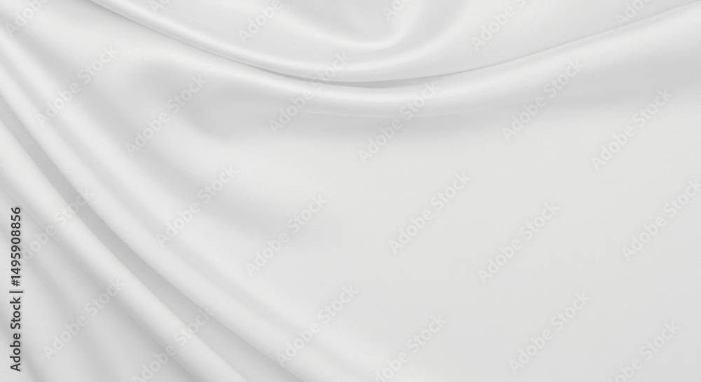 Fototapeta premium Elegant white silk fabric texture for fashion and design background