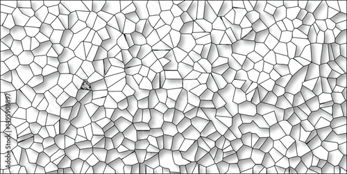 Abstract geometric pattern of cells with shading a detailed digital illustration of a cellular structure