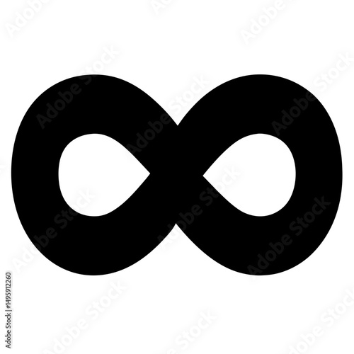 Black and white image representing the concept of infinity or limitlessness