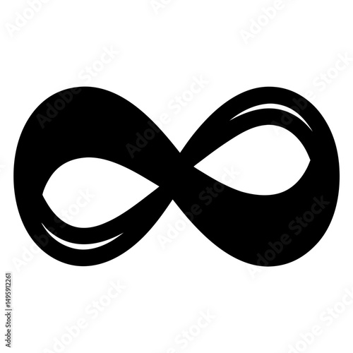 A simple representation of infinity, a symbol of endless possibilities and potential