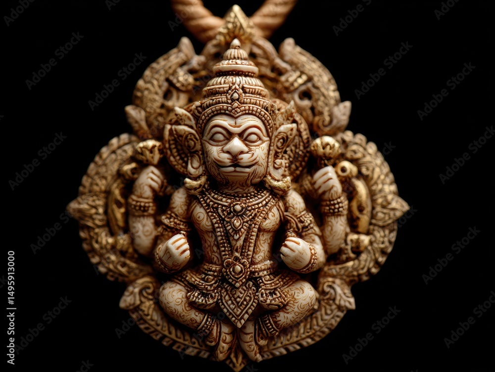 Fototapeta premium statue of hanuman traditional style