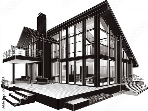 silhouette of a big modern ...
