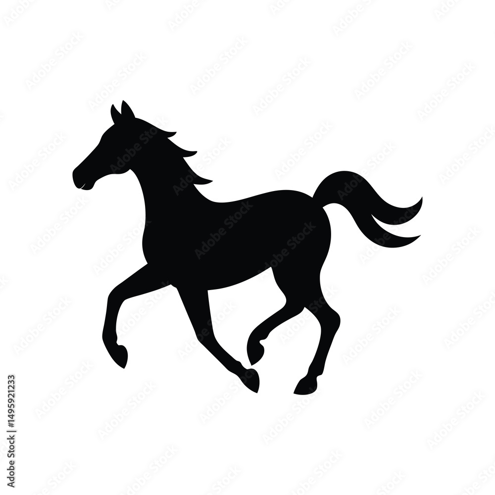 black horse isolated on white black horse isolated on white