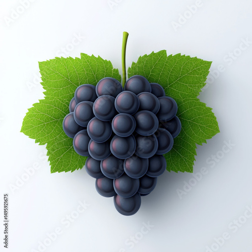 red grapes isolated
