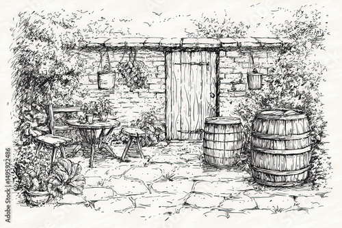 Vegetable gardening sketch:...