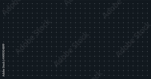 Black grid paper background. Blueprint base, notebook sheets, paper for school notes. Background with  grid. Editable stroke