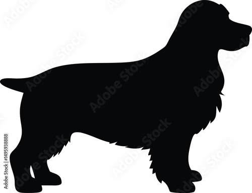 american cocker spaniel dog silhouette