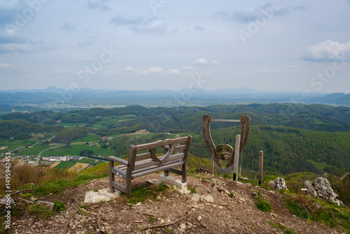 Vetrnik hill with wind harp in Kozjanski park