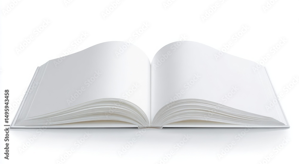 Open Blank Book Pages Ready for Your Text or Images Perfect for Education or Design Mockups Open Blank Book Pages Ready for Your Text or Images Perfect for Education or Design Mockups