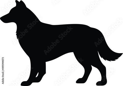 collie herding dog silhouette 
