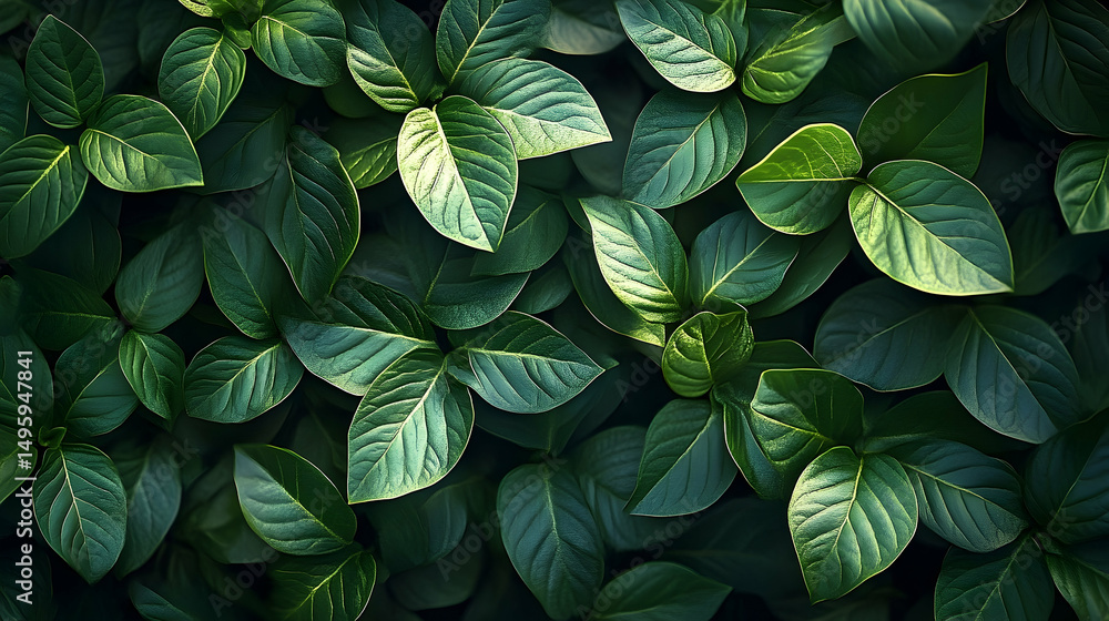 Close-up view of lush green foliage. Close-up view of lush green foliage.