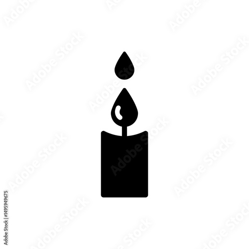 Droplet Falling on Candle Symbolizing Tempering of Emotion and Calmness