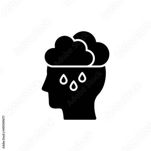 Dream Cloud Floating in Head Symbolizing Aspirations and Imagination