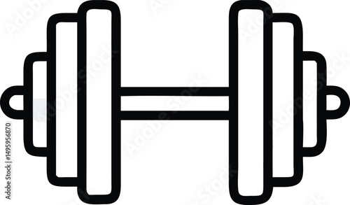 Dumbbell Icons on white background.