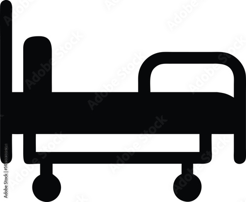 hospital bed silhouette