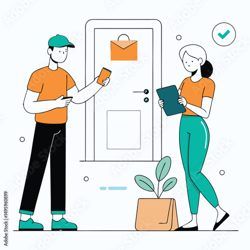 Contactless Delivery Service Door Drop Off
