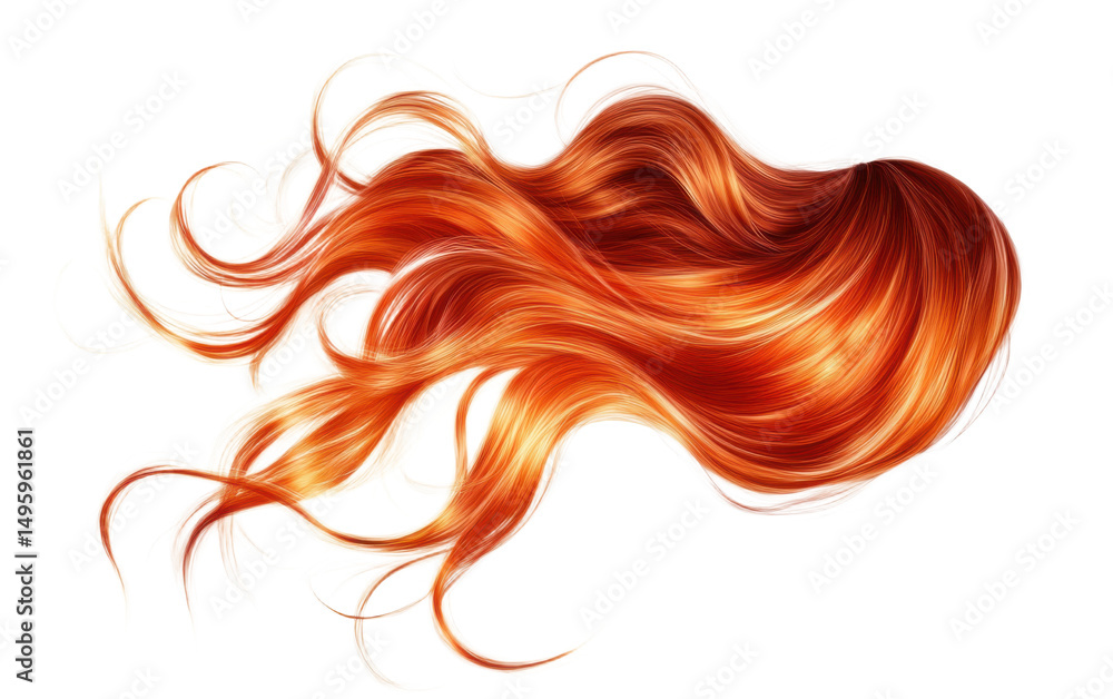 Long red hair with a lot of volume Long red hair with a lot of volume