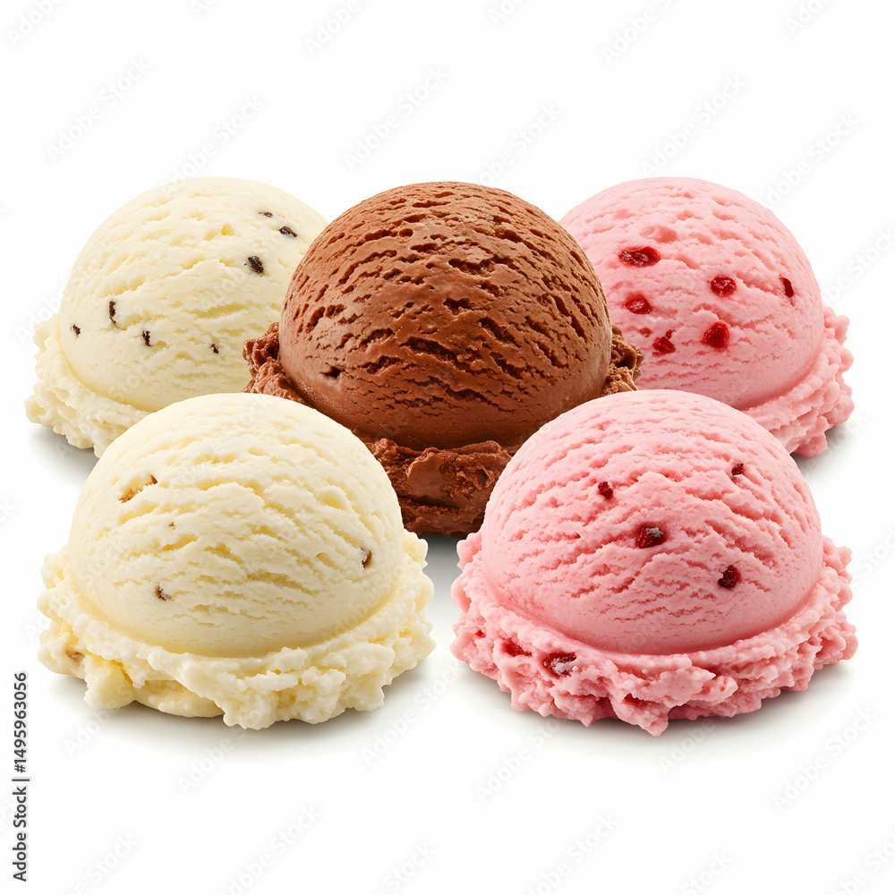 Delicious Ice Cream Scoops: 5 Flavors! Delicious Ice Cream Scoops: 5 Flavors!