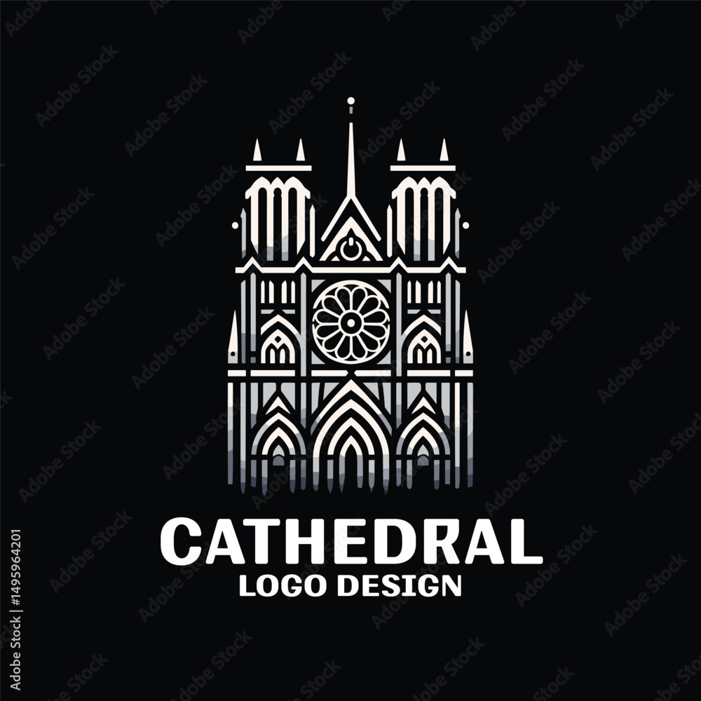 Fototapeta premium Cathedral Vector Logo Design