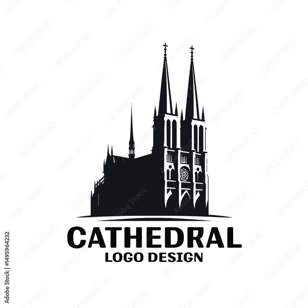 Fototapeta premium Cathedral Vector Logo Design