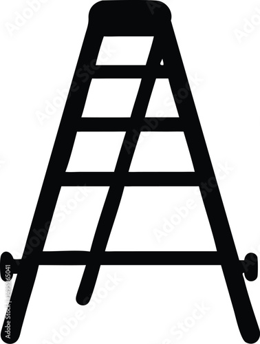 metal folding ladder silhouette