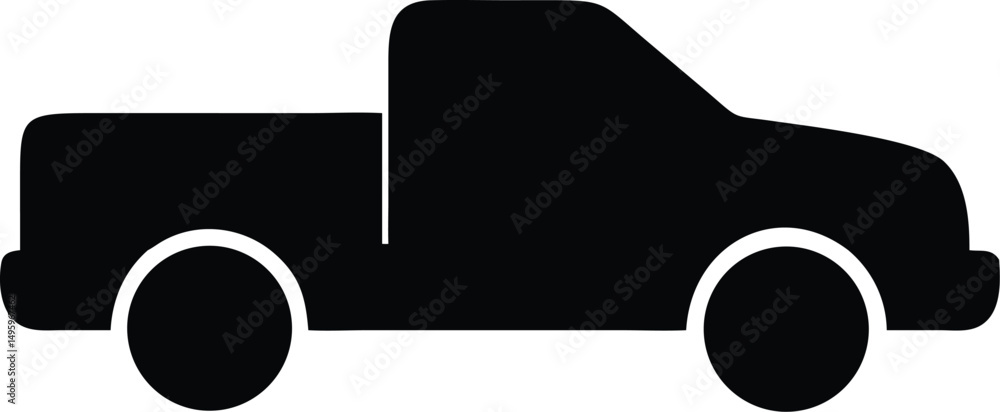 Obraz premium modern pickup truck silhouette
