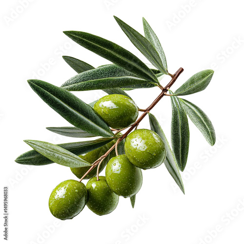 Wallpaper Mural Fresh Green Olives on Branch Nature Harvest  Healthy Food Torontodigital.ca