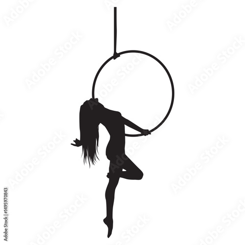 Beauty Aerial Hoop Silhouette 