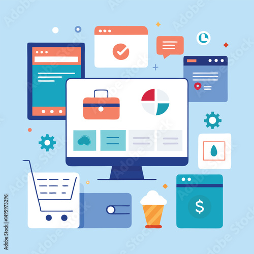 Online Business and E commerce Website Interface Design