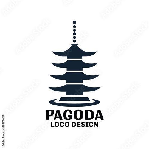 Pagoda Vector Logo Design