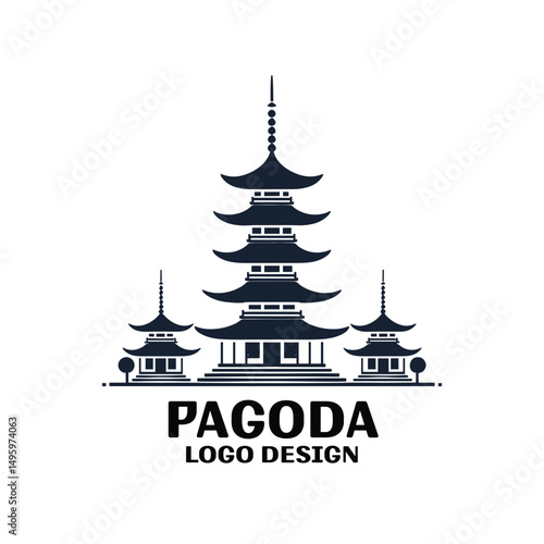 Pagoda Vector Logo Design