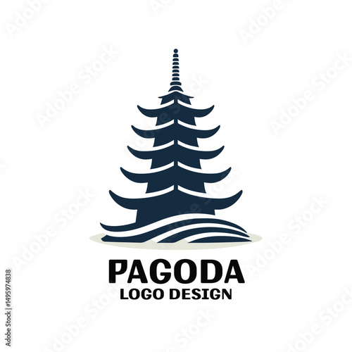 Pagoda Vector Logo Design