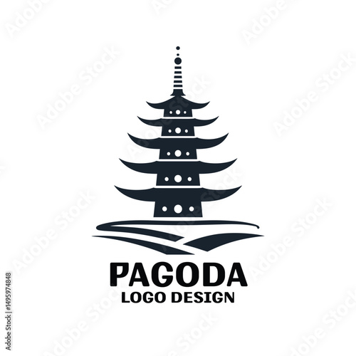Pagoda Vector Logo Design