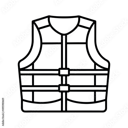 outline o fa life jacket line art vector (3).eps