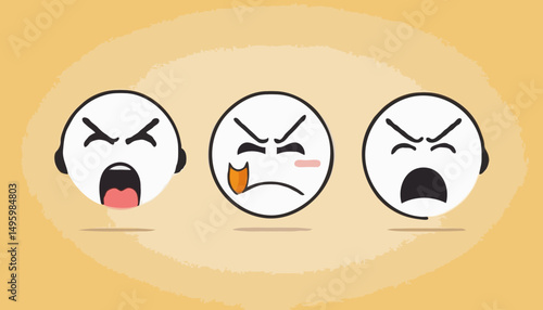 Customer satisfaction survey, service quality feedback, rating or opinion, user experience emoticon, angry or smile face review, client questionnaire concept, man shouting with satisfaction emotico