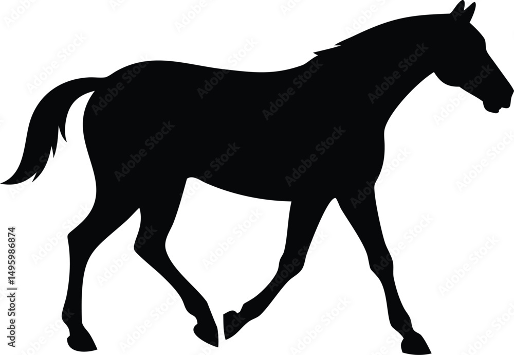Obraz premium silhouette of a horse walking 