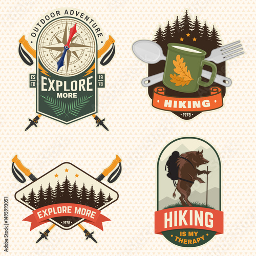 Extreme adventure artwork for poster, sticker with camping quote. Vector. Concept for shirt or logo, print, stamp or tee. Summer camp