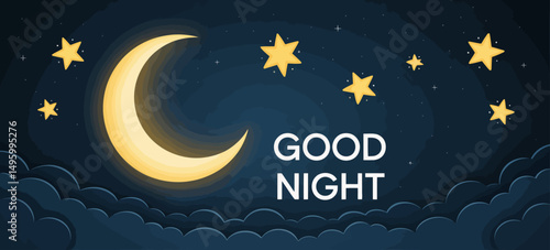 Good Night with Moon and Stars