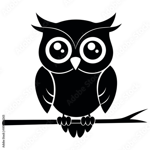 ute Owl Perched on a Branch