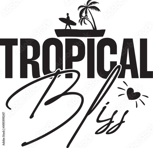 Tropical bliss Svg T-shirt Design