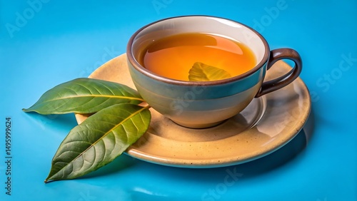 Wallpaper Mural cup of tea with tea leave Torontodigital.ca