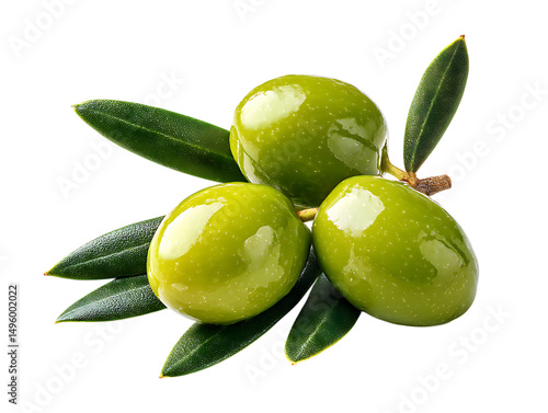 Wallpaper Mural Tasty Organic Olives with Glossy Green Finish Torontodigital.ca