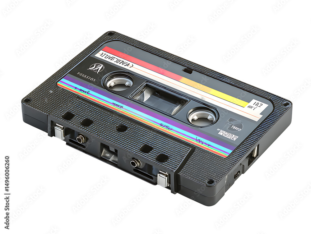 Fototapeta premium Vintage Cassette Tape with Retro Label Design
