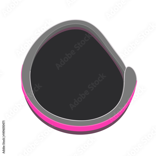 Minimal stretch band vector gray silhouette neon pink accent flexibility and fitness design