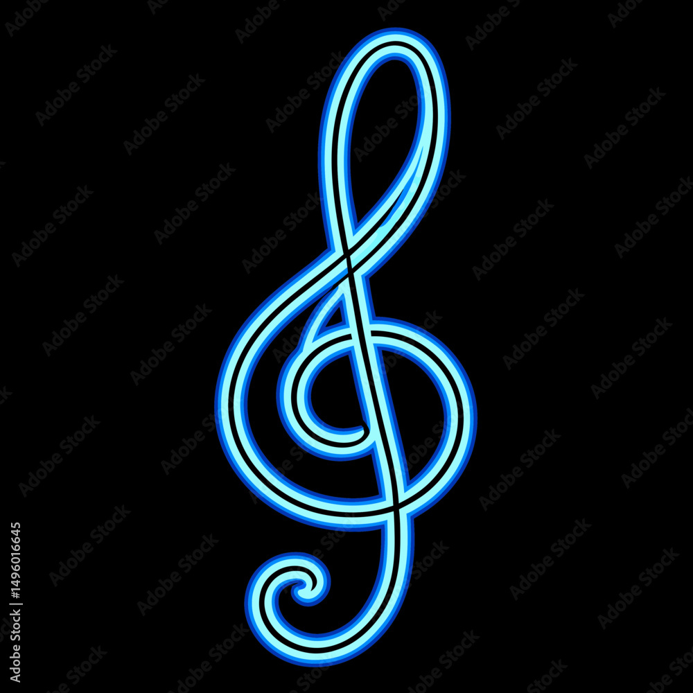 Obraz premium treble clef and notes