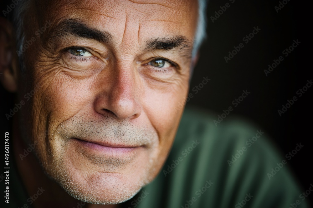 Obraz premium Portrait of a smiling senior man showing confidence and wisdom