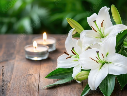Lilies in a Glass Bowl
