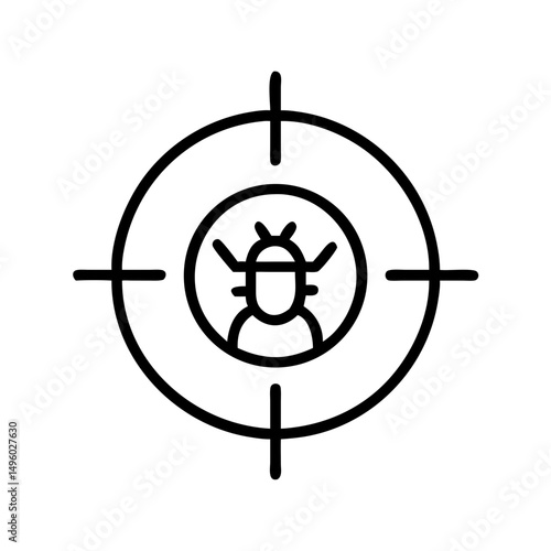 Targeting a small insect with a crosshair outline for precision and control is the main subject here