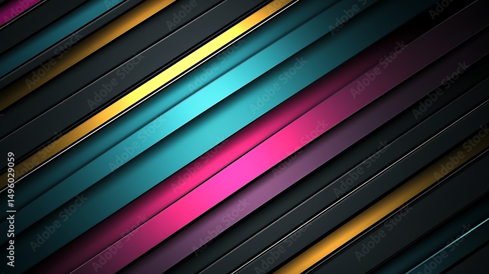 Obraz premium Abstract Colorful Diagonal Stripes.